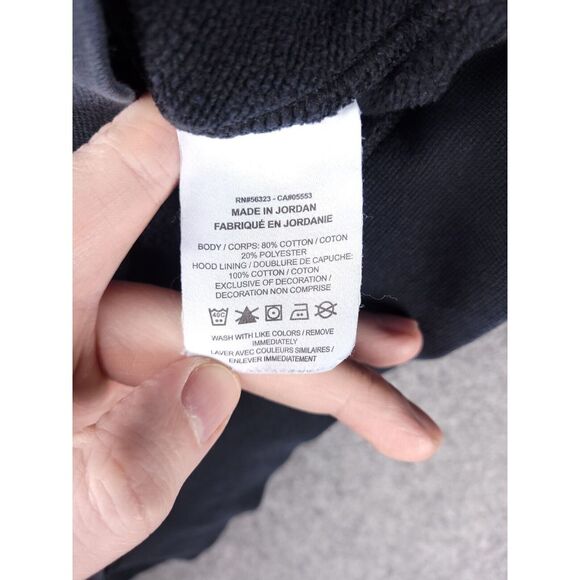 Nike Hoodie Women's Large Sweatshirt Black Swoosh *Stains Oversized - Picture 6 of 9